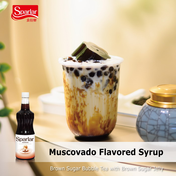 Sparlar Muscovado Flavored Syrup_Milk Tea with Muscovado Flavored Jelly Cake and Tapioca