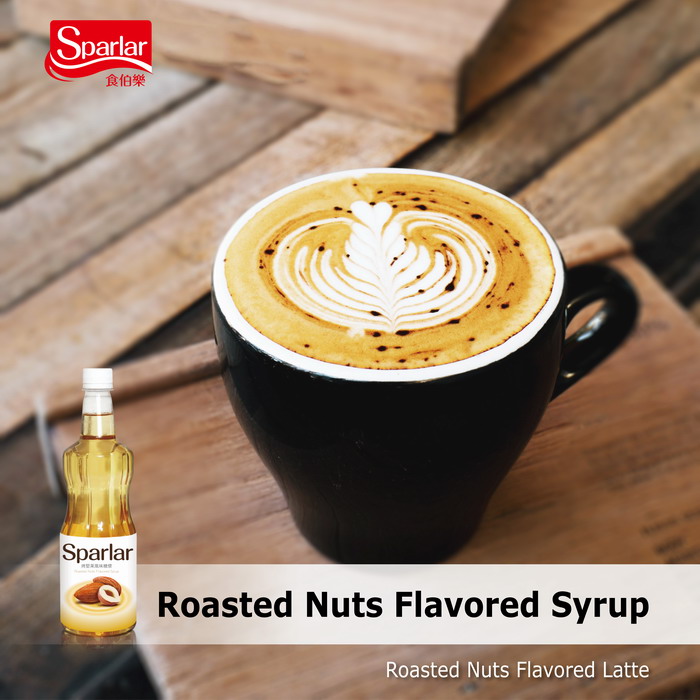 Sparlar Roasted Nuts Flavored Syrup_Latte
