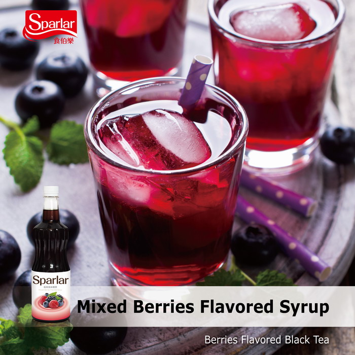 Sparlar Mixed Berries Flavored Syrup_Berries black tea