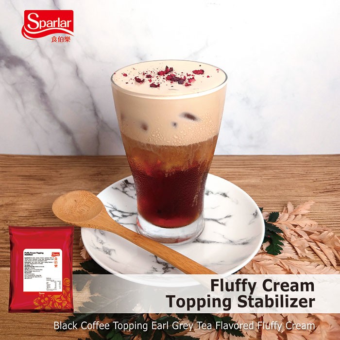 Sparlar Fluffy Cream Topping Stabilizer_Black coffee topping Fluffy Cream