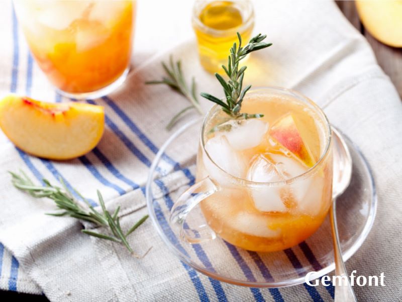 Sparkling Peach Sunrise Mocktail