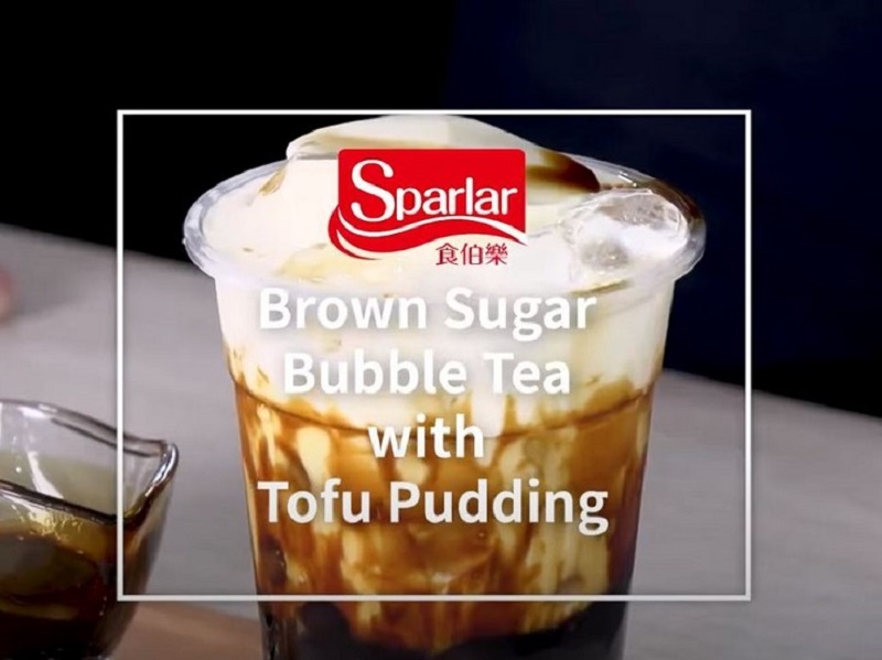 Brown Sugar Bubble Tea with Tofu Pudding (Taho)